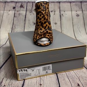 Louise Et Cie Leopard Open Toe Bootie